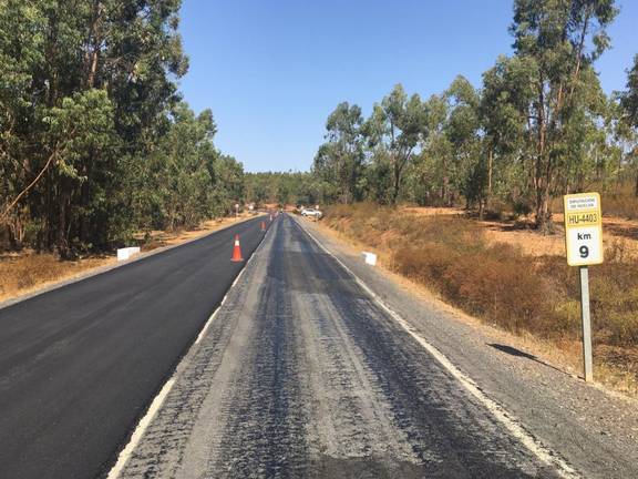 La Diputación invierte 295.000 euros en el arreglo de la carretera Alosno-Puebla de Guzmán