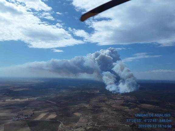 El incendio de Paterna afecta a unas 800 hectáreas de eucaliptal propiedad de Ence