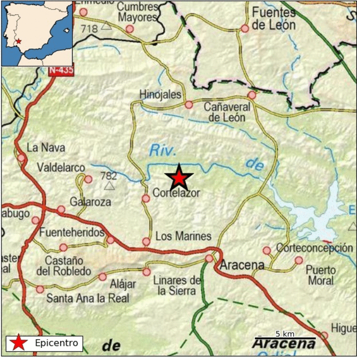 Registrado un terremoto de 2,7 grados de magnitud en Cortelazor