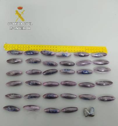 Detienen a dos hombres con 35 bellotas de Hachís en Sotiel Coronada