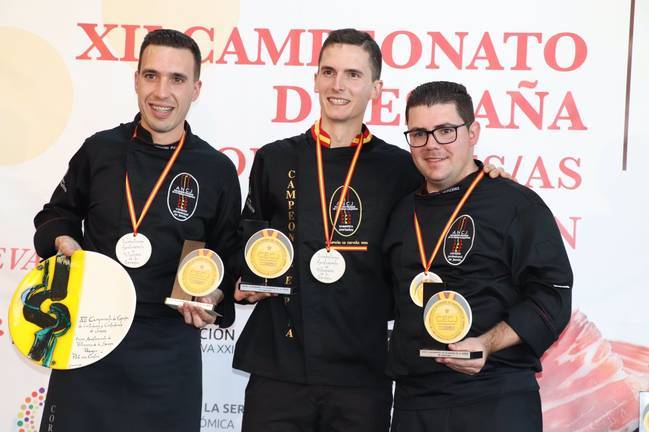 Los onubenses copan el podio del Concurso Nacional de Cortadores de Jamón