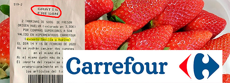 Agricultores indignados con Carrefour por regalar fresas en plena crisis de precios