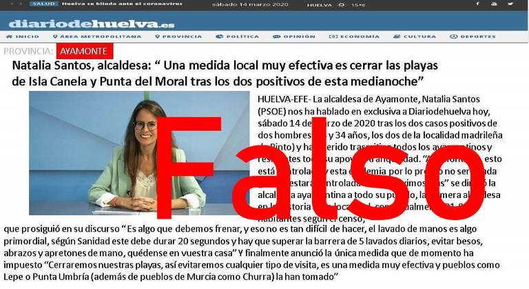 Usan la imagen de Diario de Huelva para difundir bulos sobre el ...