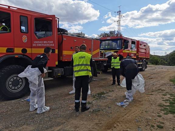 La UME desinfecta la residencia de Aracena en la que murieron dos ancianos