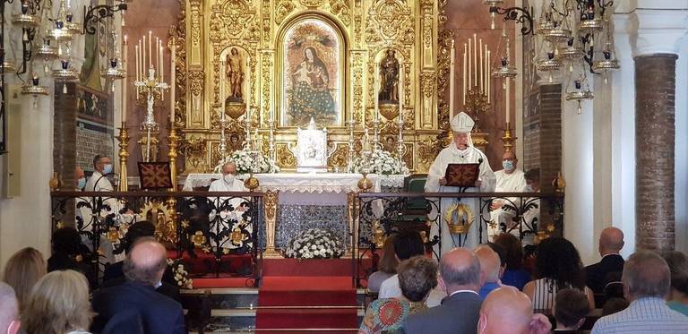 Emocionante despedida del Obispo de Huelva en La Cinta