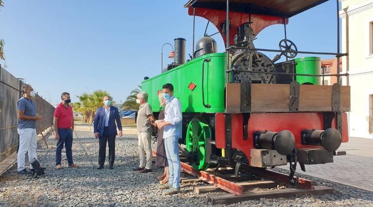 Restauran la locomotora Odiel, una de las más antiguas de España