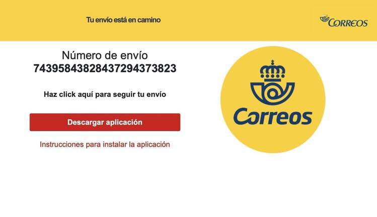‘Tu envío está en camino’, el fraudulento mensaje de Correos