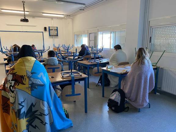 CSIF alerta: el intenso frío en las aulas es ya un problema de salud