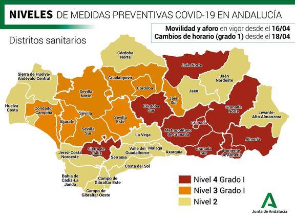San Bartolomé, Almonte, Bonares, Cartaya, Lucena, Rociana y Santa Olalla, cerrados