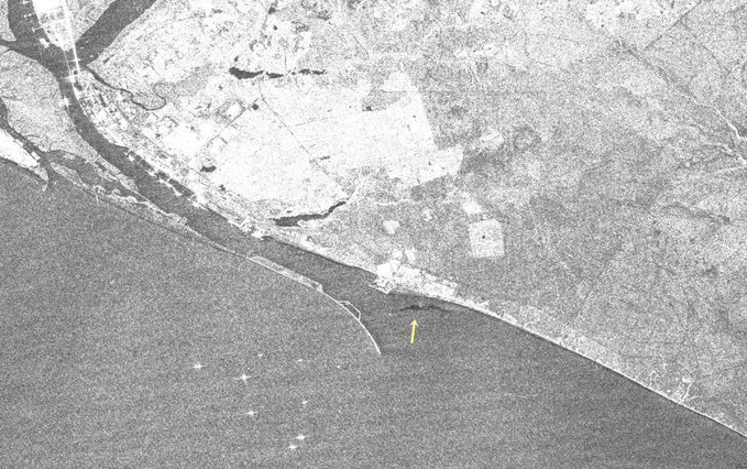 El satélite Sentinel capta la dimensión del vertido que llega ya al litoral de Doñana