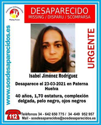 Se busca a Isabel Jiménez, una mujer de Paterna desaparecida hace ya 20 días