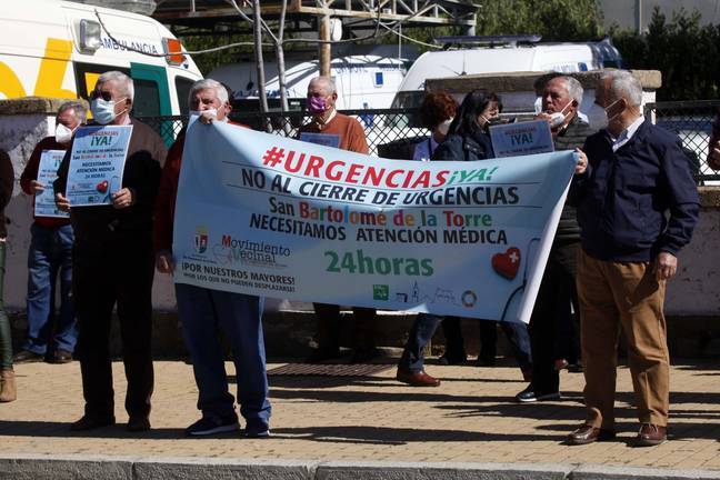 Marcha a pie desde San Bartolomé a Gibraleón para reclamar mejor servicio sanitario
