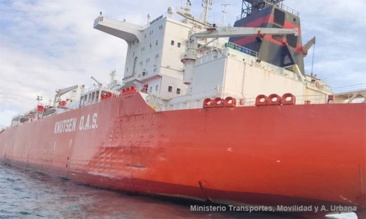 Trasciende ahora un choque entre un petrolero y un metanero en aguas de Huelva el 30 de abril
