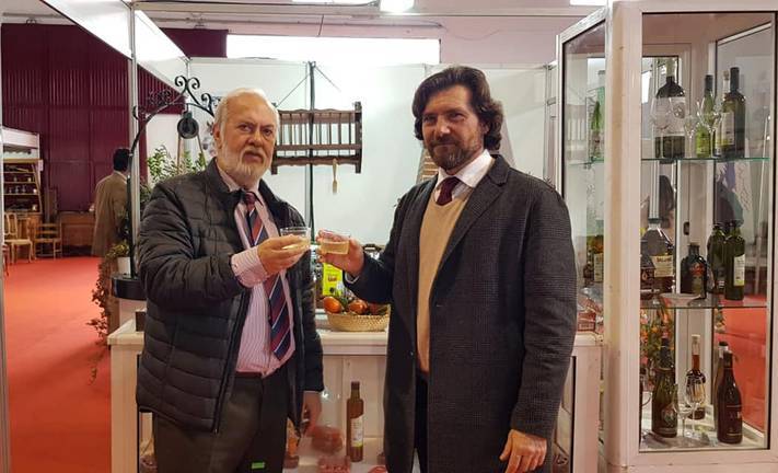 Brindis virtual para conmemorar el día Movimiento Vino 2 Manuel Infante ( presidente de la D.O.P. a la izquierda) y Antonio Izquierdo (secretario general a la derecha) en un evento