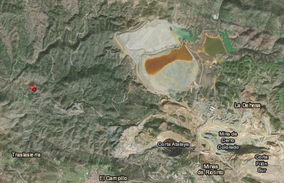 Registrado un terremoto junto a las grandes presas mineras de Riotinto 1 Registrado un terremoto junto a las grandes presas mineras de Riotinto