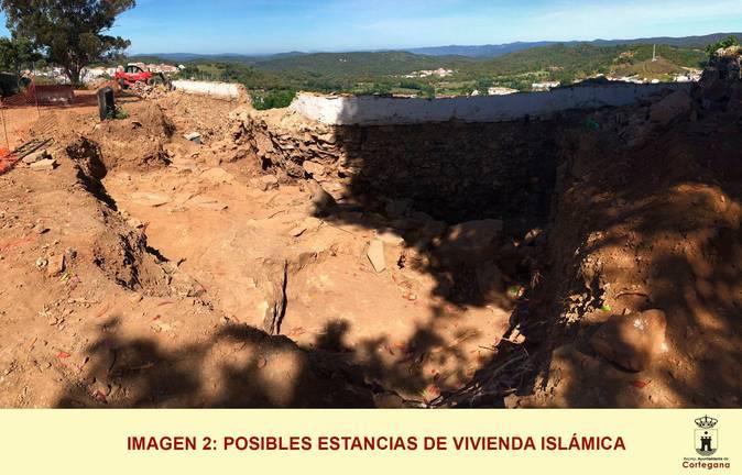 Descubren junto al Castillo de Cortegana resto de la época islámica