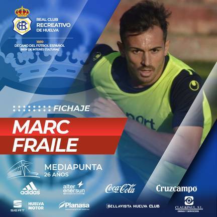 Marc Fraile se convierte en el ‘fichaje diez’ del Recreativo