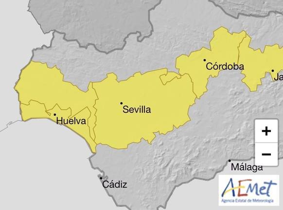 AEMET activa el aviso amarillo por altas temperaturas en el Litoral y Condado