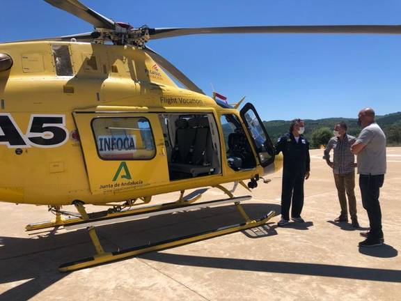El Centro de Defensa Forestal de Galaroza, clave en la extinción de incendios