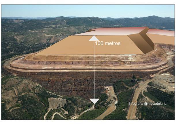 Las balsas de lodos tóxicos de Riotinto albergarán 400 millones de toneladas con el recrecimiento