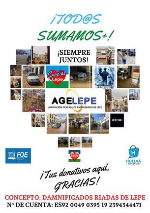 AGELEPE lanza una campaña solidaria para ayudar a los damnificados por las riadas