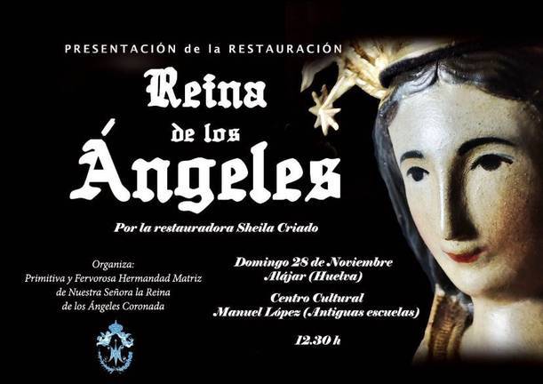 La Hermandad de la Reina de los Ángeles de Alájar presenta la restauración de la talla
