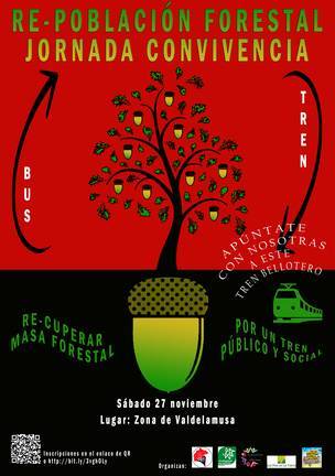 Organizan una jornada de reforestación y defensa del tren rural en la Sierra
