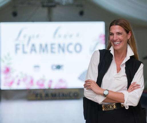 Laura Sánchez en una de las pasarelas que organizó en Lepe
